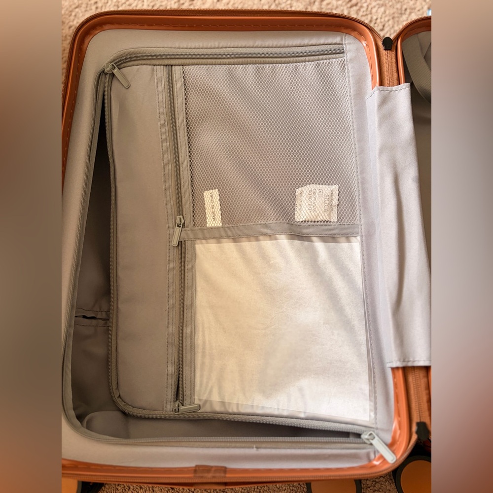 Jukein Hard Shell Carry-On Luggage in Black with Orange Trim - Picture 5 of 8